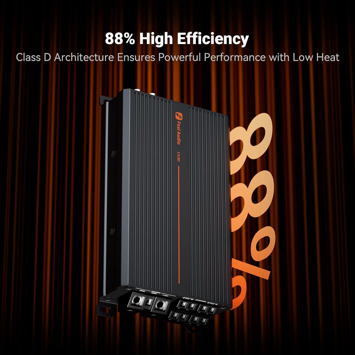 Detalle de Fosi Audio CA30 4-Channel Car Amplifier: Compact Class D Powerhouse