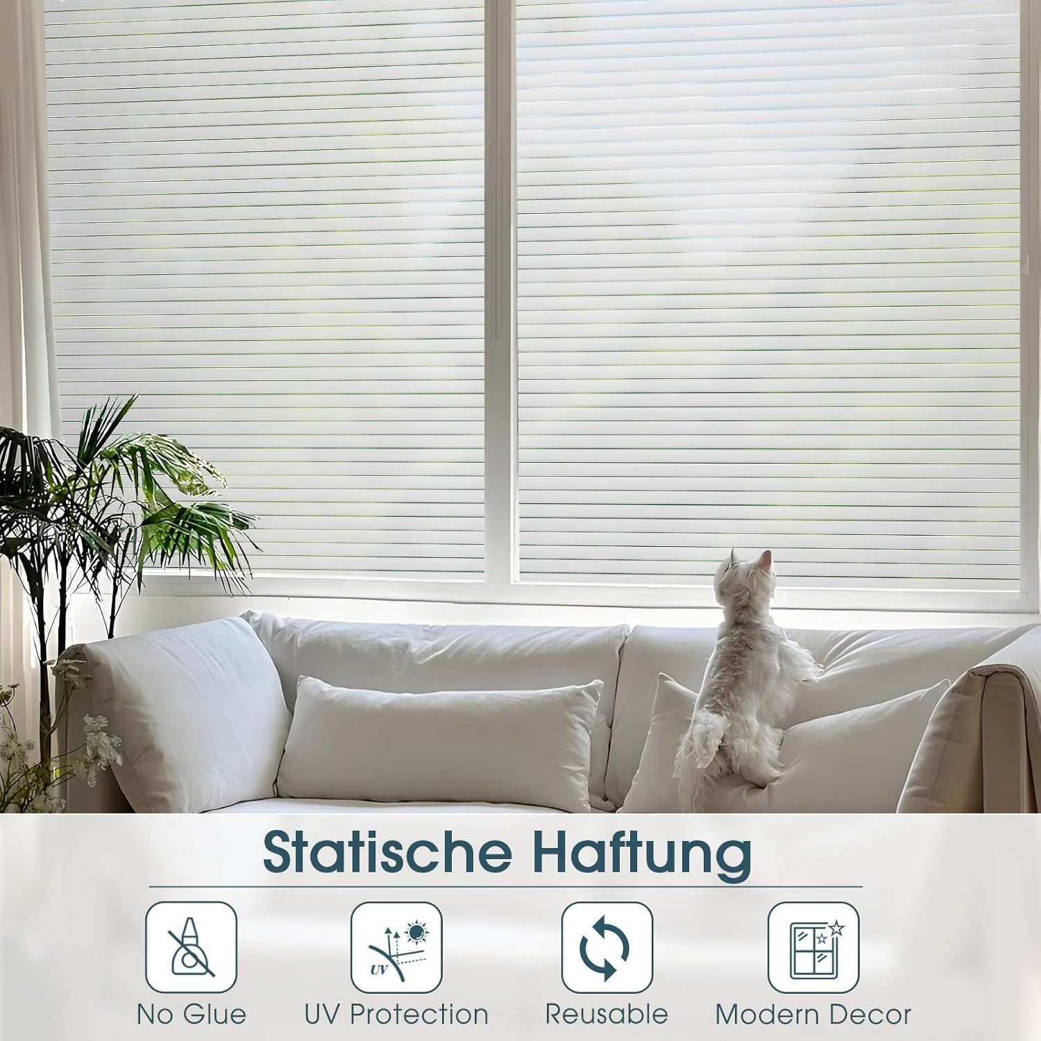 Thumbnail 4 de Lifetree Fensterfolie Streifen Blickdicht 44,5x200 cm