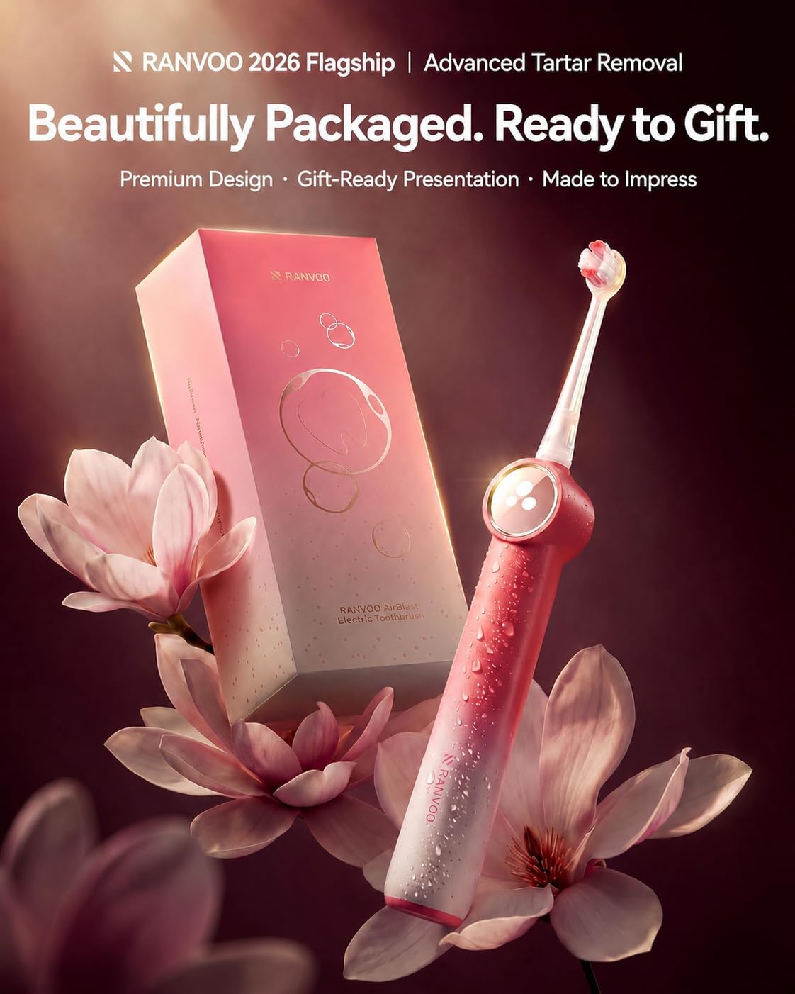 Thumbnail 6 de RANVOO AirJet X5 Electric Toothbrush — 2026 Special Edition in Cyclamen Pink