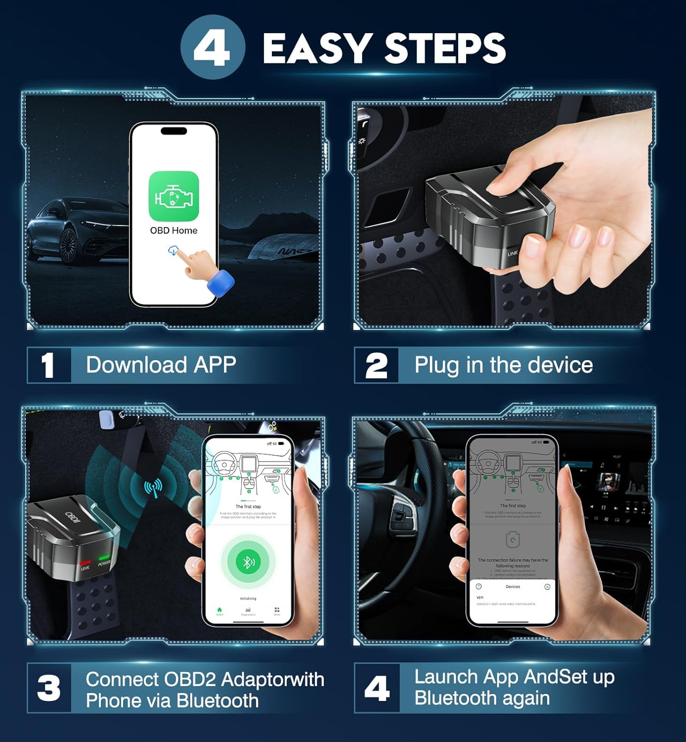Detalle 2 de UMEIJA V011 OBD2 Scanner Bluetooth 5.4