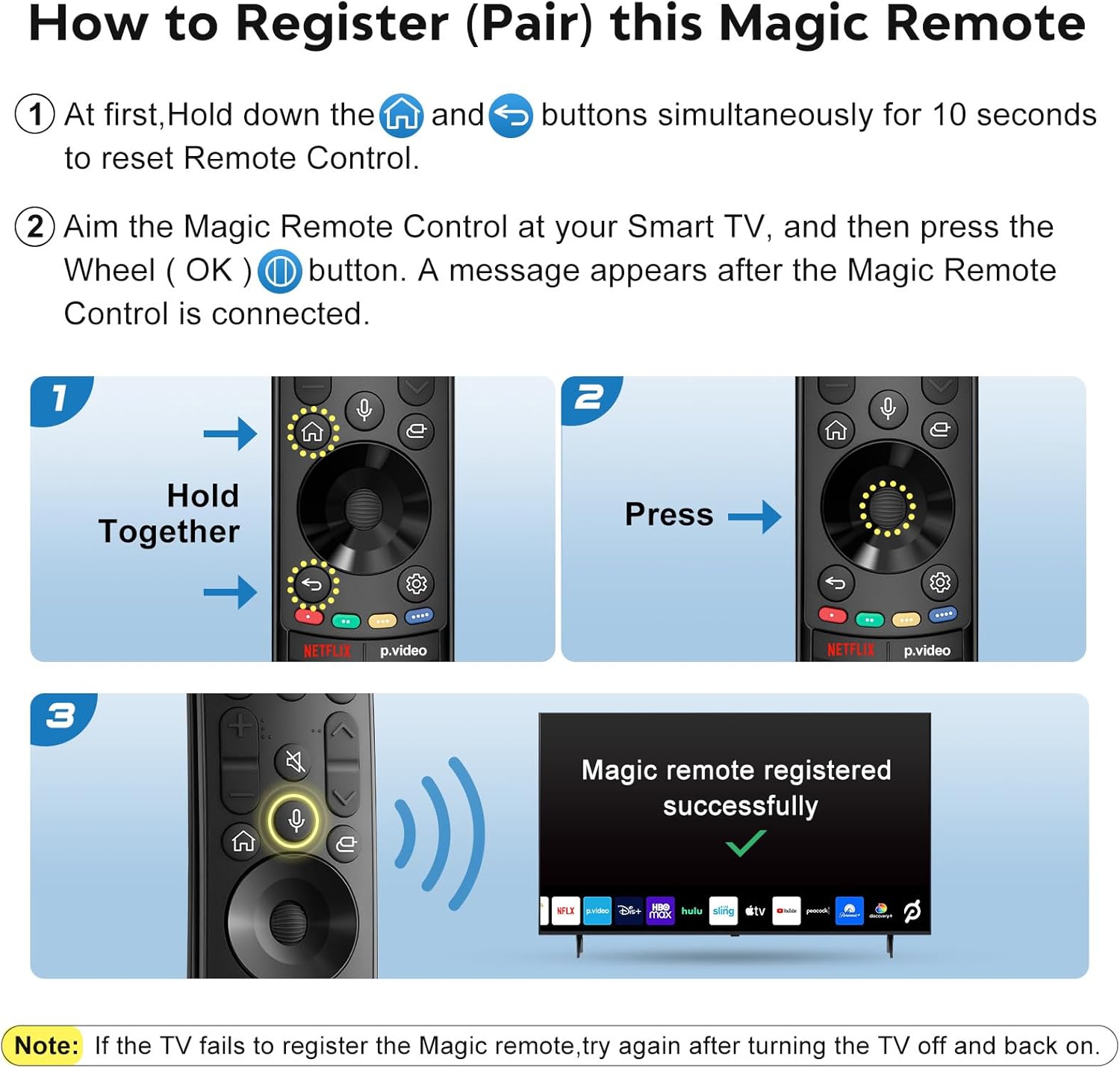 Detalle 2 de Voice Magic Remote Replacement for LG Smart TVs with Voice Function
