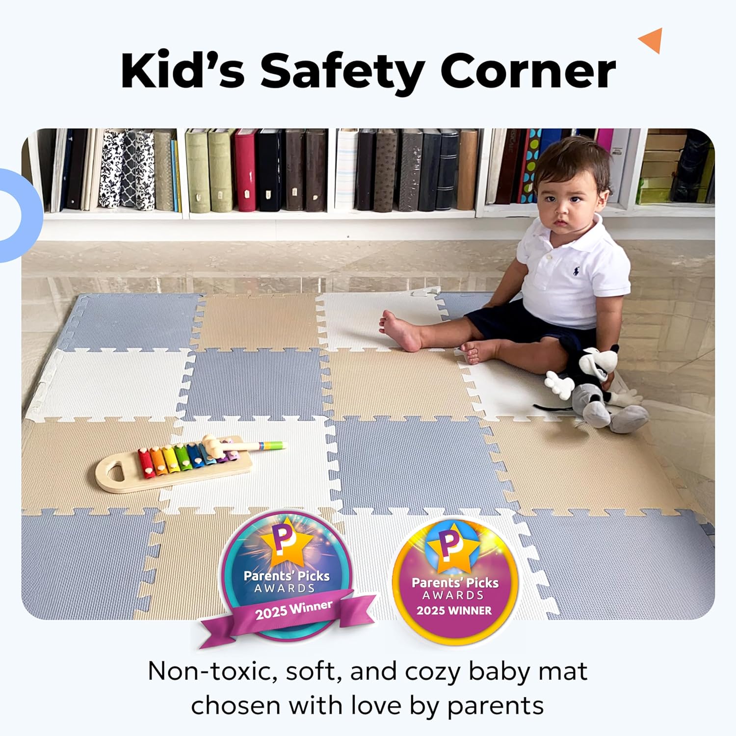 Detalle de MioTetto Baby Play Mat 12.4 in tiles