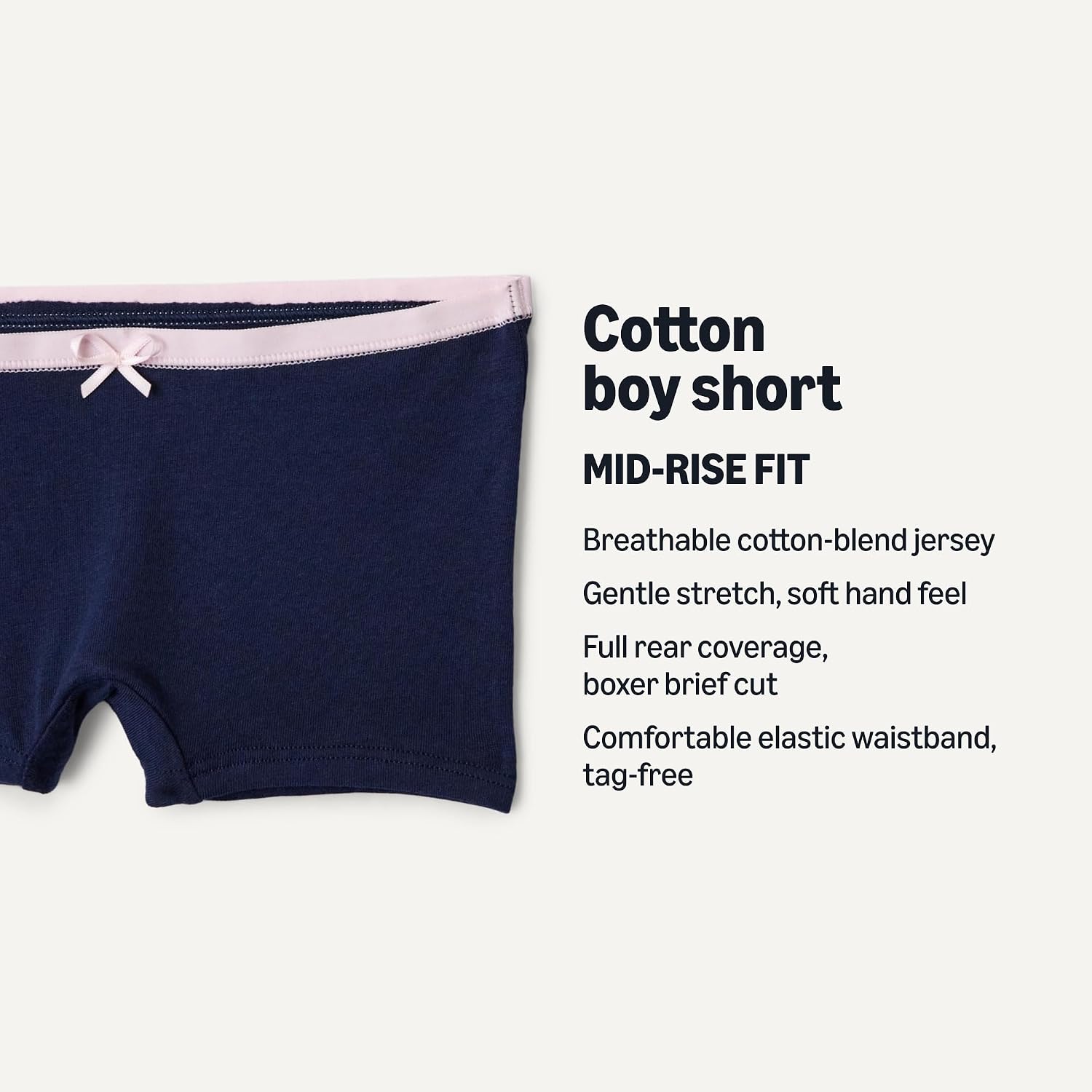Detalle 2 de Amazon Essentials Girls' Cotton Jersey Boxer Brief Pants