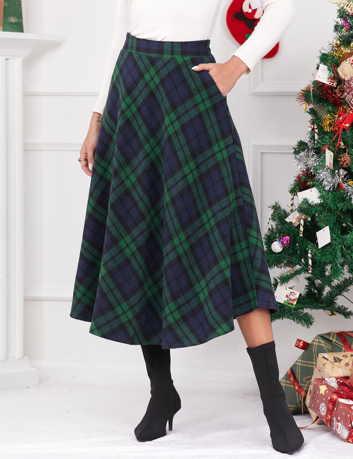 Detalle de IDEALSANXUN Women's Wool Skirt