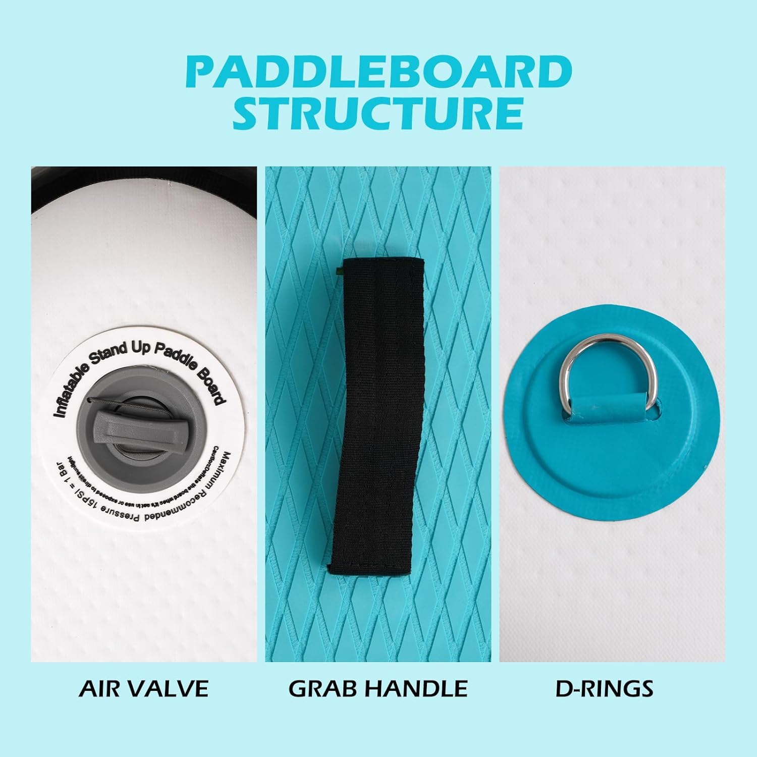 Thumbnail 4 de FunWater 10'6" Inflatable Stand Up Paddle Board (Ultra-Light) with Non-Slip Deck & Paddleboard Accessories