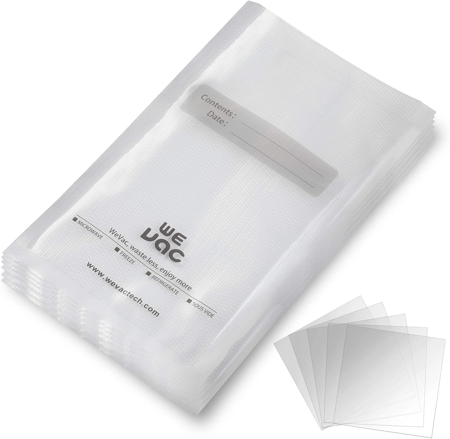 Detalle de Wevac 11 x 16-Inch Vacuum Sealer Bags, 100 Count, Precut and BPA-Free