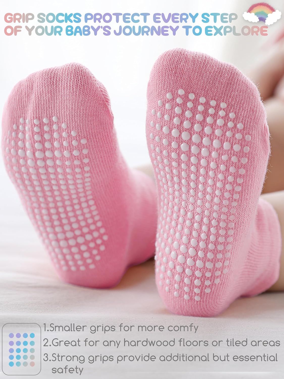 Detalle de Aroveea Baby Socks Grip 12-Pack
