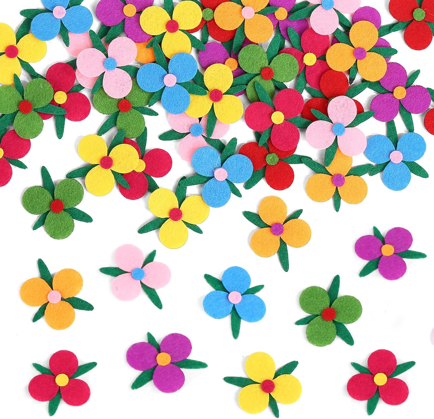 Naler 120 Filzblumen für DIY Dekoration
