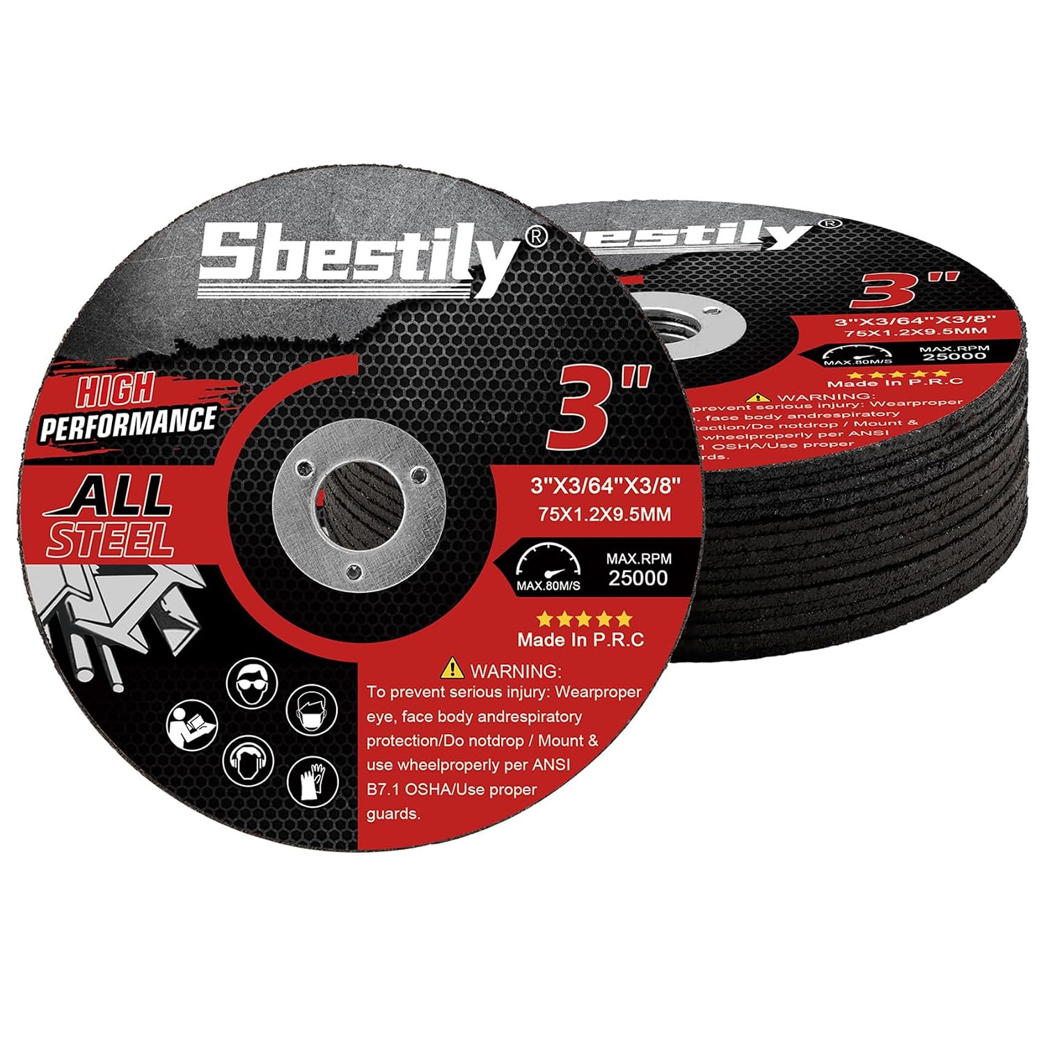 Detalle de Sbestily metal cut-off wheels, 3-inch