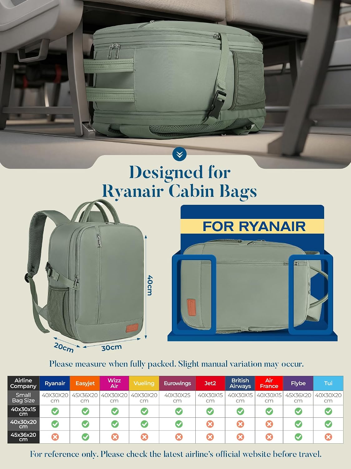 Detalle 2 de Ryanair Cabin Bag 40x30x20
