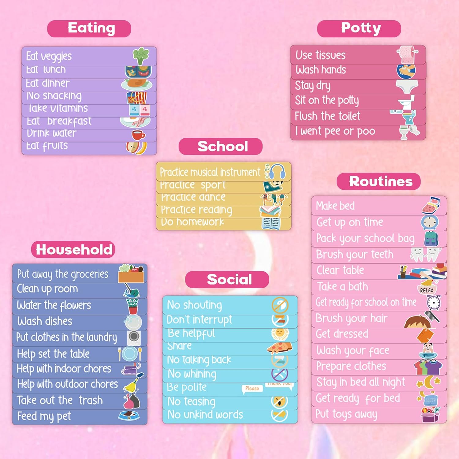 Thumbnail 2 de Magnetic Reward Chart for Kids 52 stickers 🧸