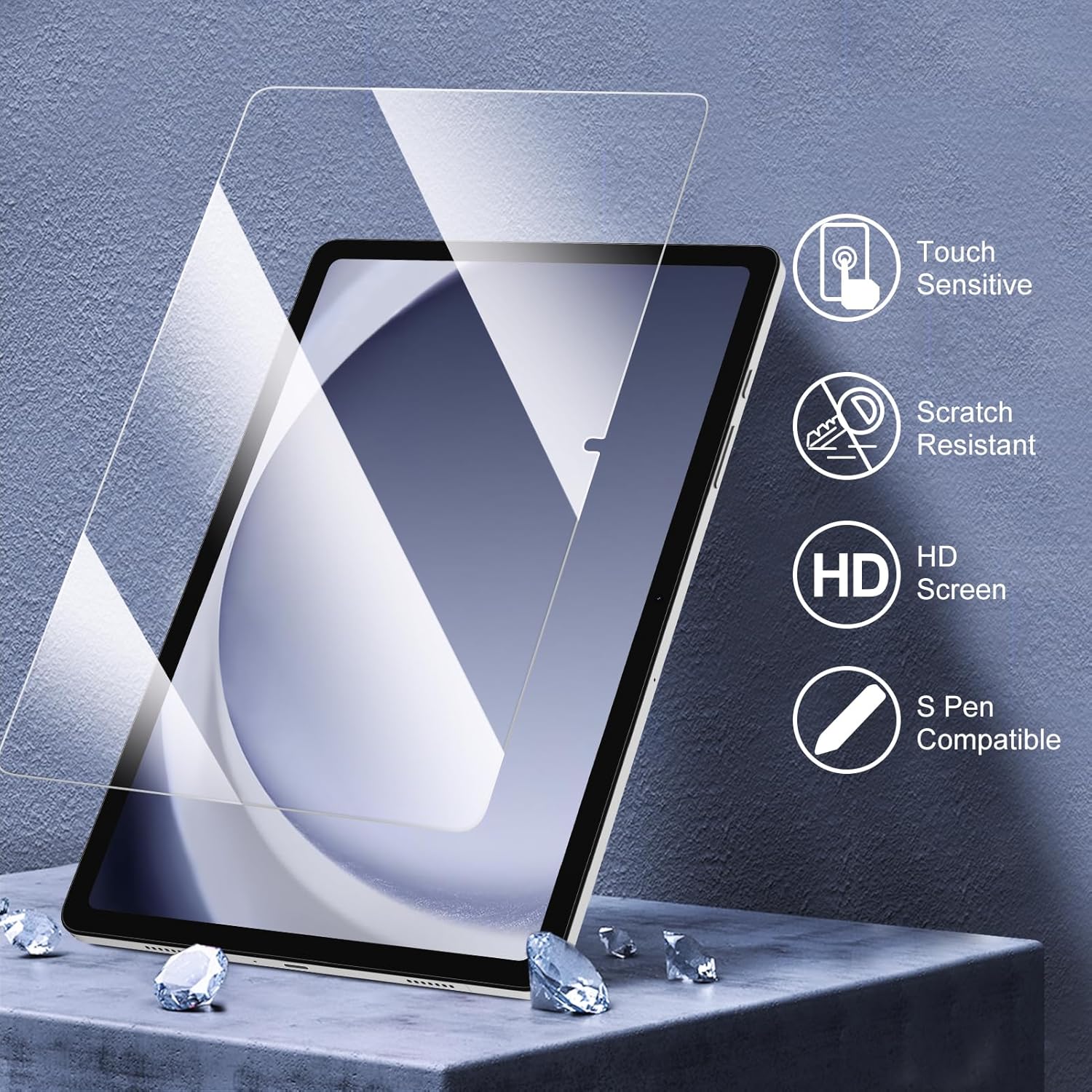Thumbnail 5 de FINTIE Ultradünne Hülle für Samsung Galaxy Tab A11+ / Tab A9+ (11 Zoll, 2025/2023) inkl. Schutzfolie – Pfauenblau