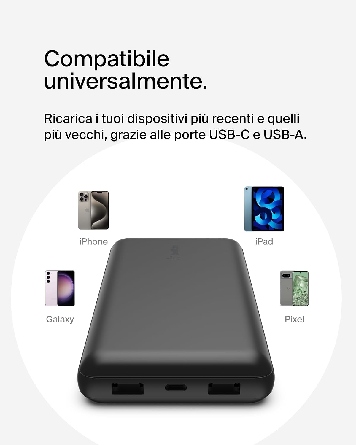 Thumbnail 4 de Belkin Caricabatterie portatile USB-C 20K 3 porte