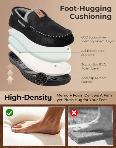 Thumbnail 6 de VeraCosy Men's Classic Moccasin Slippers: Memory Foam Comfort in Soft Faux Suede