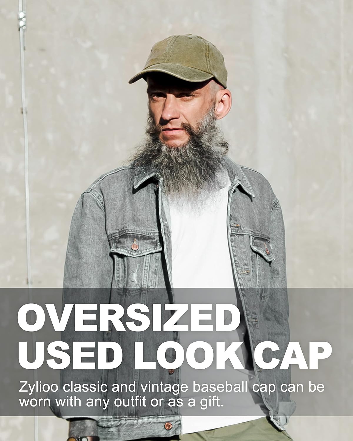 Thumbnail 4 de Zylioo XL/XXL Washed Cotton Baseball Cap (Big Heads) — Big Vintage sports hat