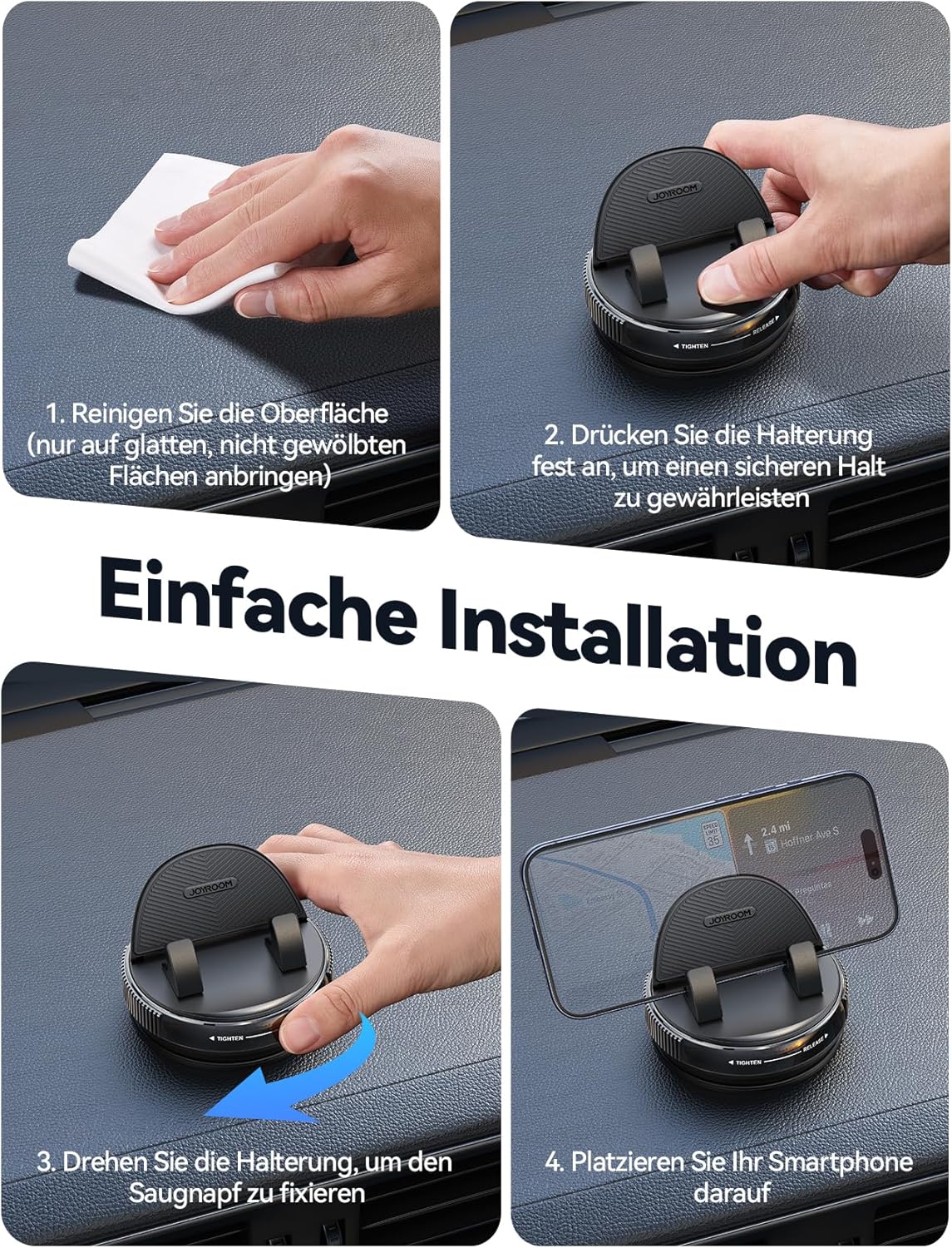 Thumbnail 6 de JOYROOM Handyhalterung Auto Armaturenbrett 19 mm