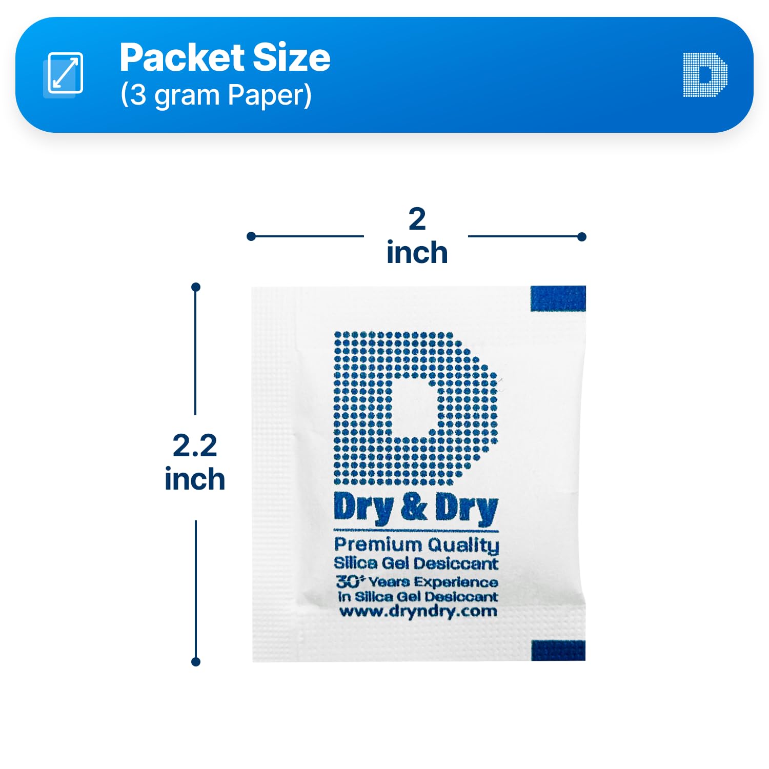 Detalle de Dry & Dry Silica Gel Packets 3 Gram