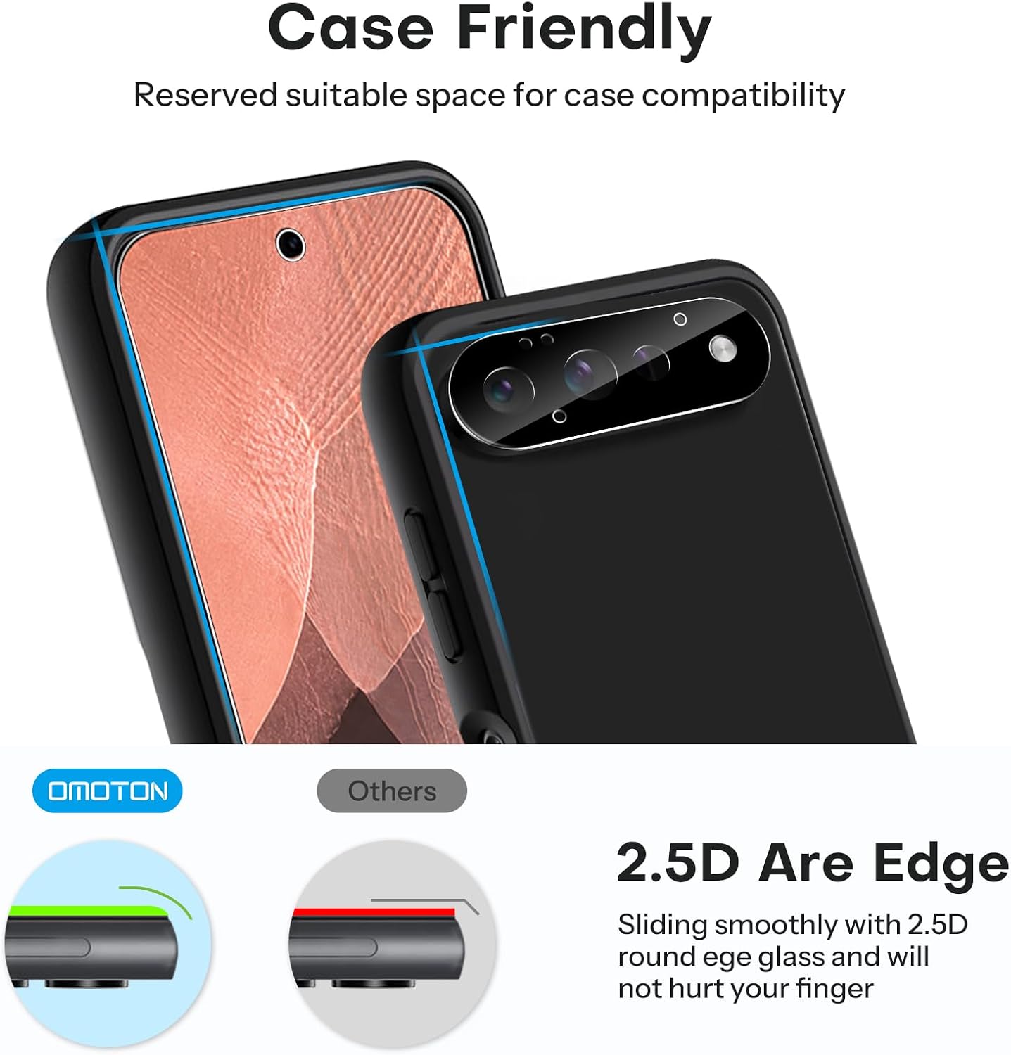 Detalle de OMOTON Screen and Camera Protector Set 6.3-inch