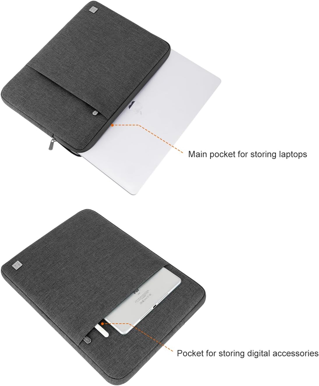 Detalle 2 de DOMISO 17-inch Laptop Sleeve: Protective Case Cover for 17–17.3 inch Notebooks
