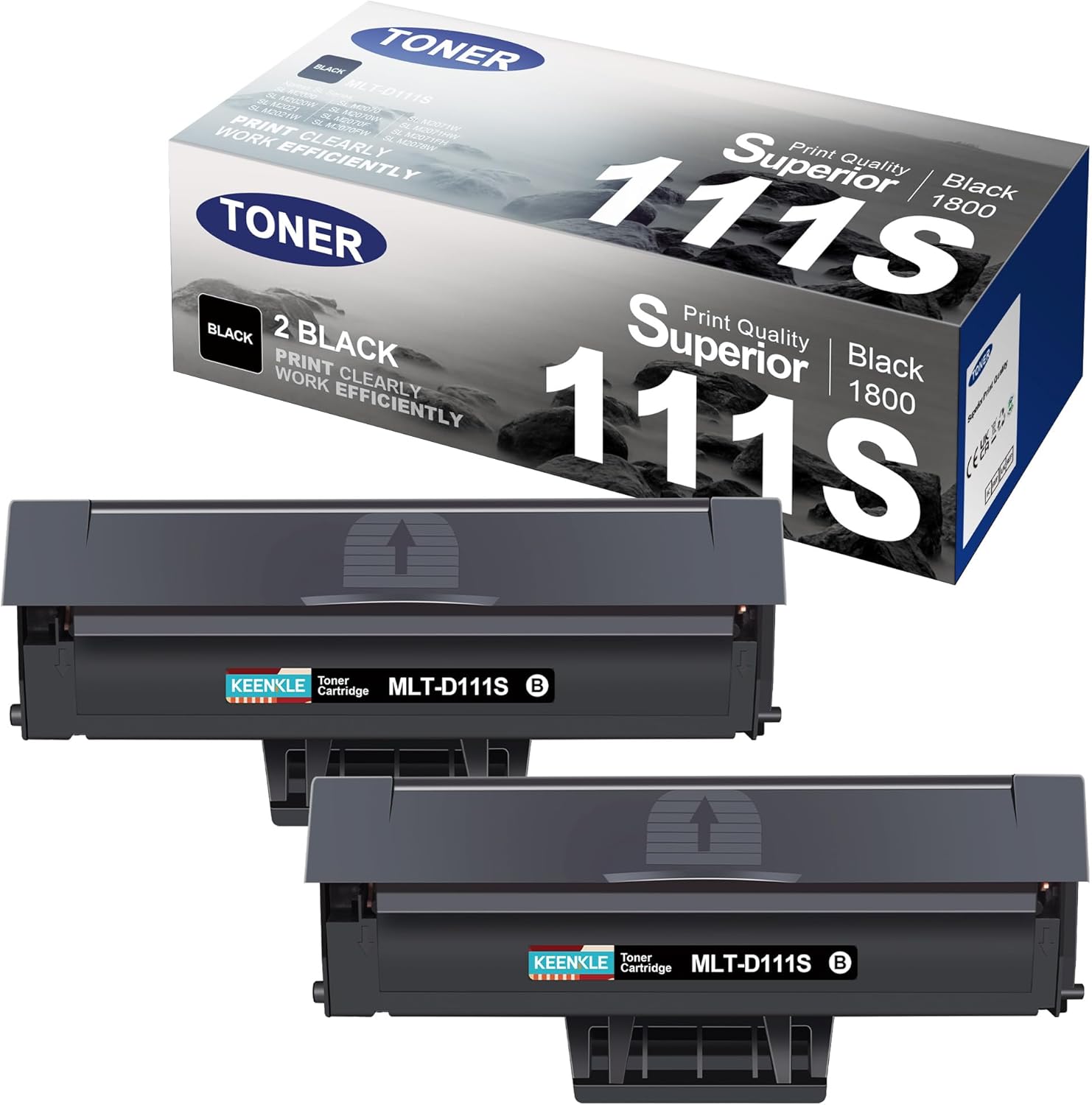 Detalle de KEENKLE MLT-D111S Toner Compatibile per Samsung: 2 pezzi nero per serie Xpress e M2070/M2020/M2026/M2078