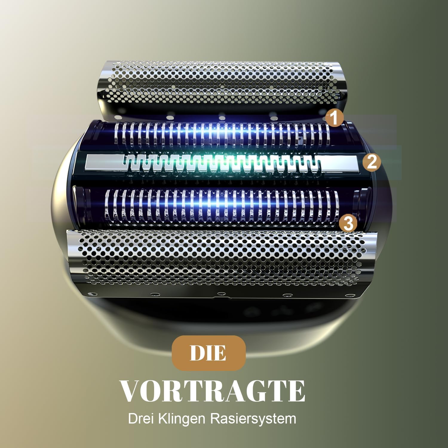 Detalle de SHOXTR Folienrasierer Herren mit LED-Display, IPX7, USB-C 90 Min Laufzeit – Eisengrau