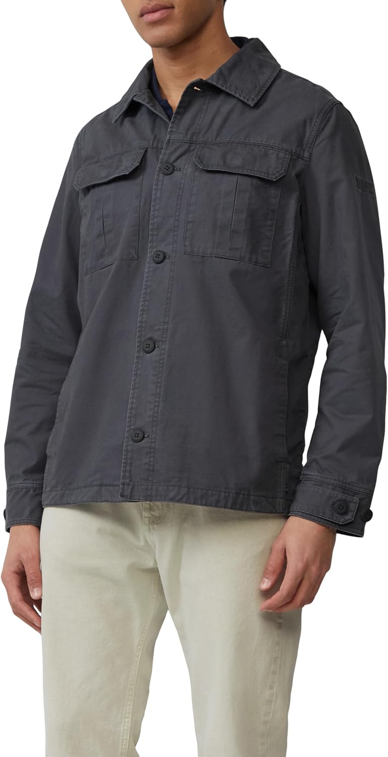 Detalle de s.Oliver Veste de Transition Homme — élégance et confort en coton mélangé