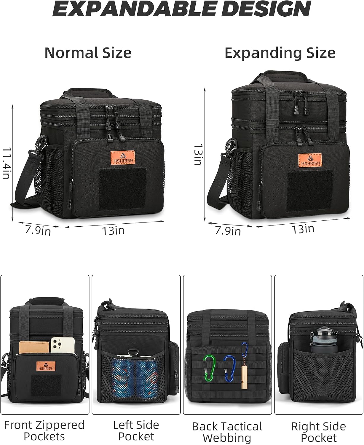 Thumbnail 1 de HSHRISH Expandable Large Tactical Lunch Box for Adults