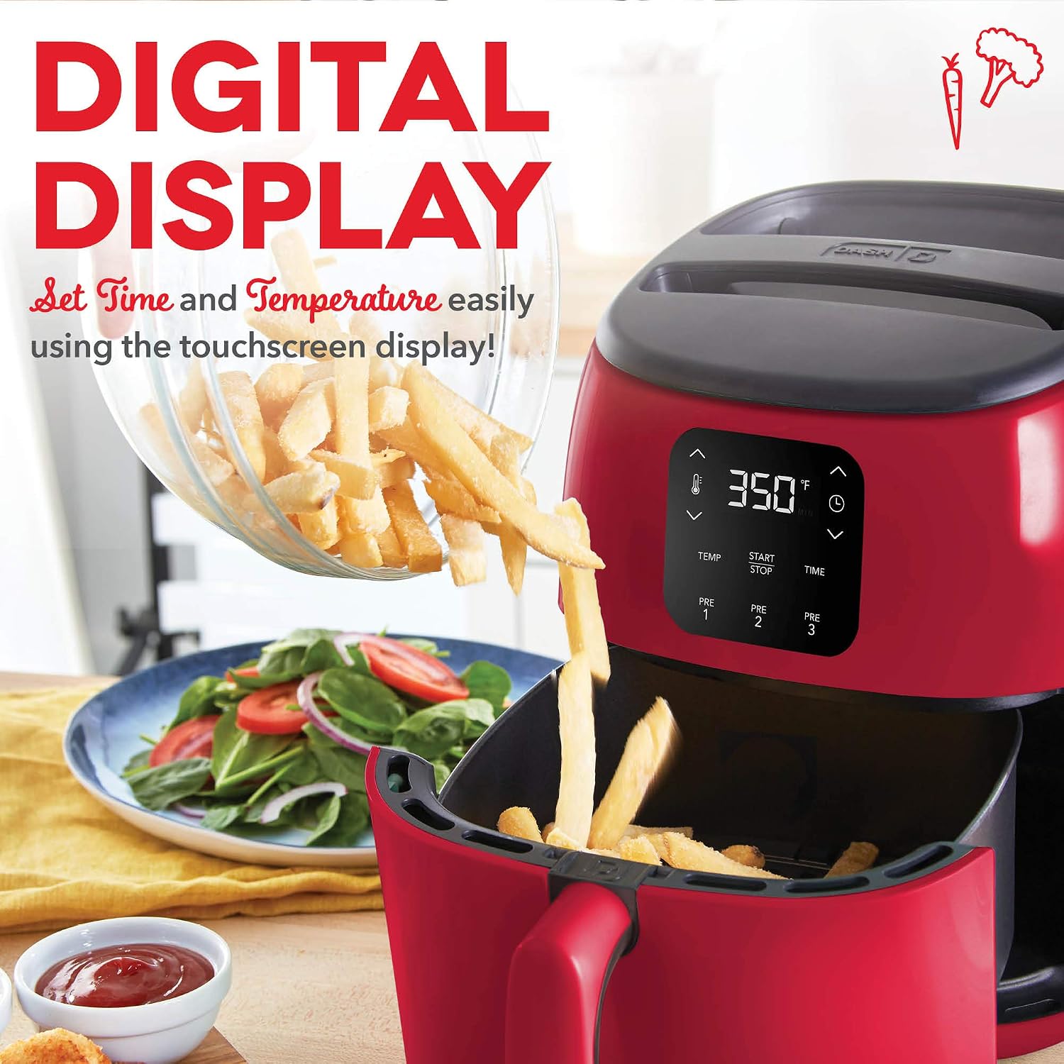 Thumbnail 3 de Dash Air Fryer 2.6 Quart