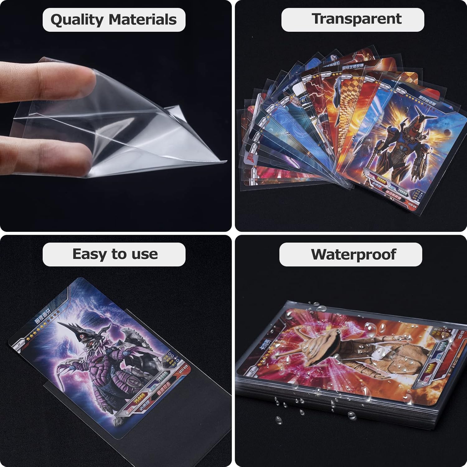 Detalle 1 de 500PCS Pochette Carte 66x92 mm transparentes 🎴