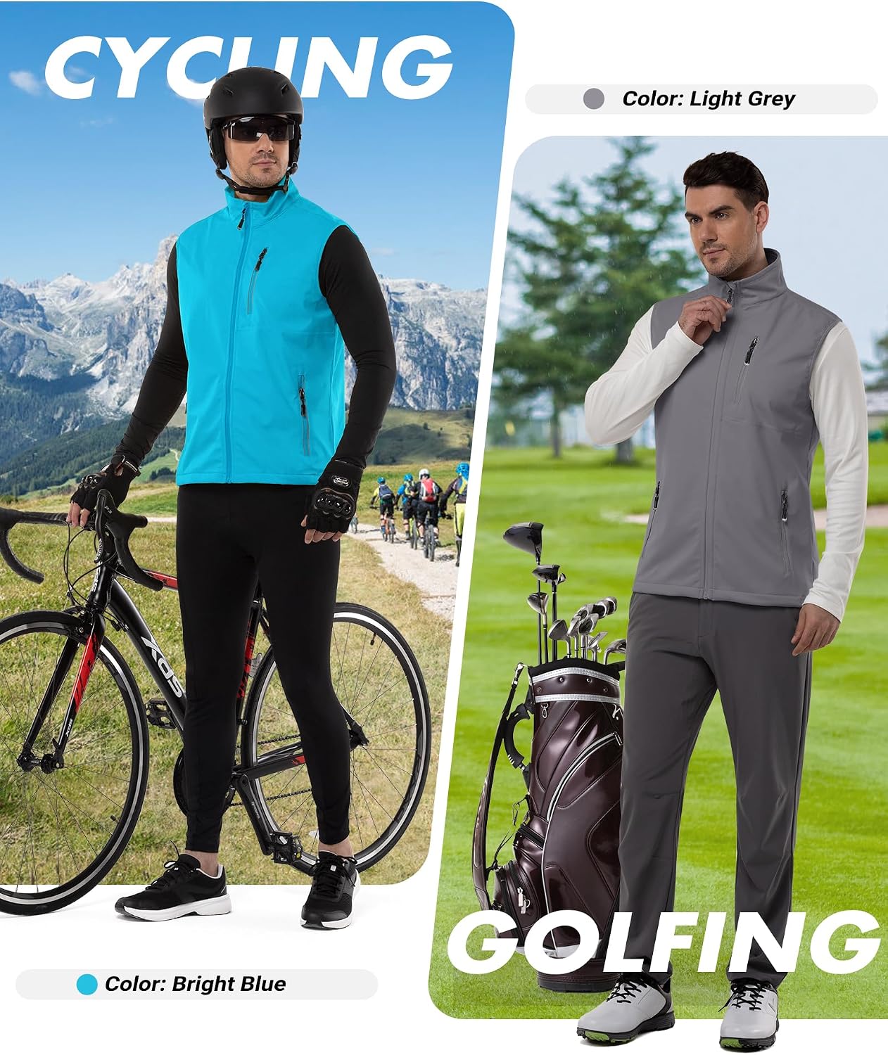Thumbnail 5 de 33,000ft Men’s Lightweight Softshell Gilet – Windproof, Waterproof, Breathable Cycling & Running Vest