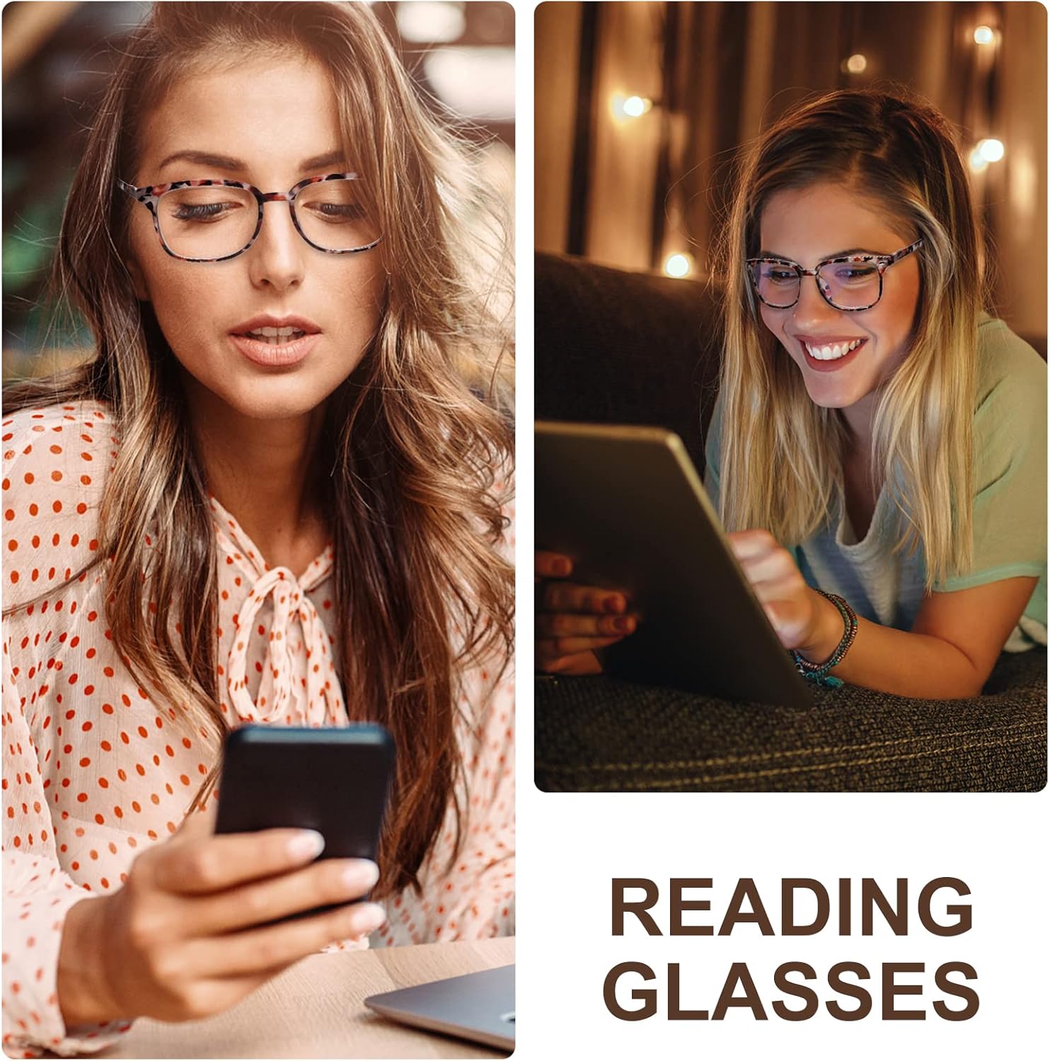 Thumbnail 1 de ZONLON 5 Pack Reading Glasses for Women – Anti Blue Light Blocking with Spring Hinges