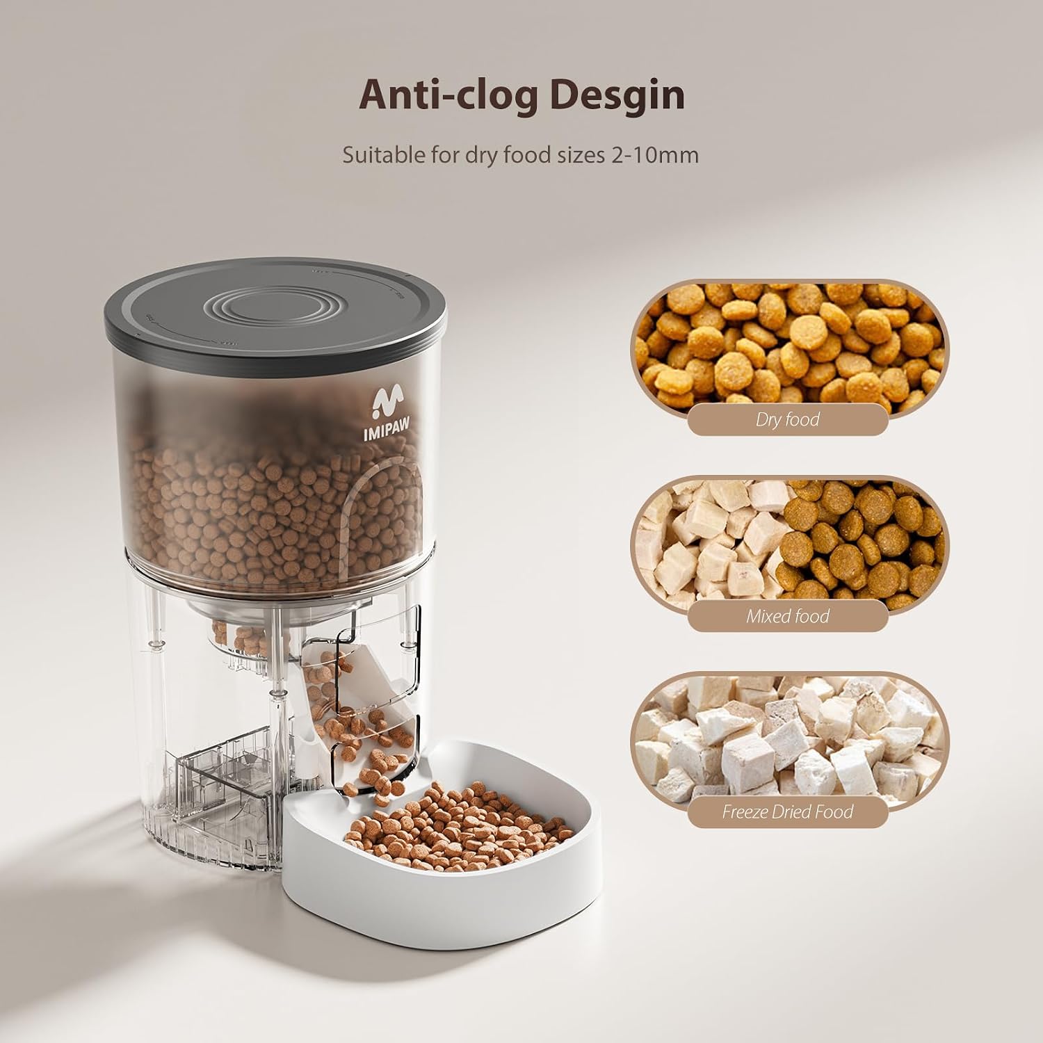 Detalle de IMIPAW automatic cat feeder 3L