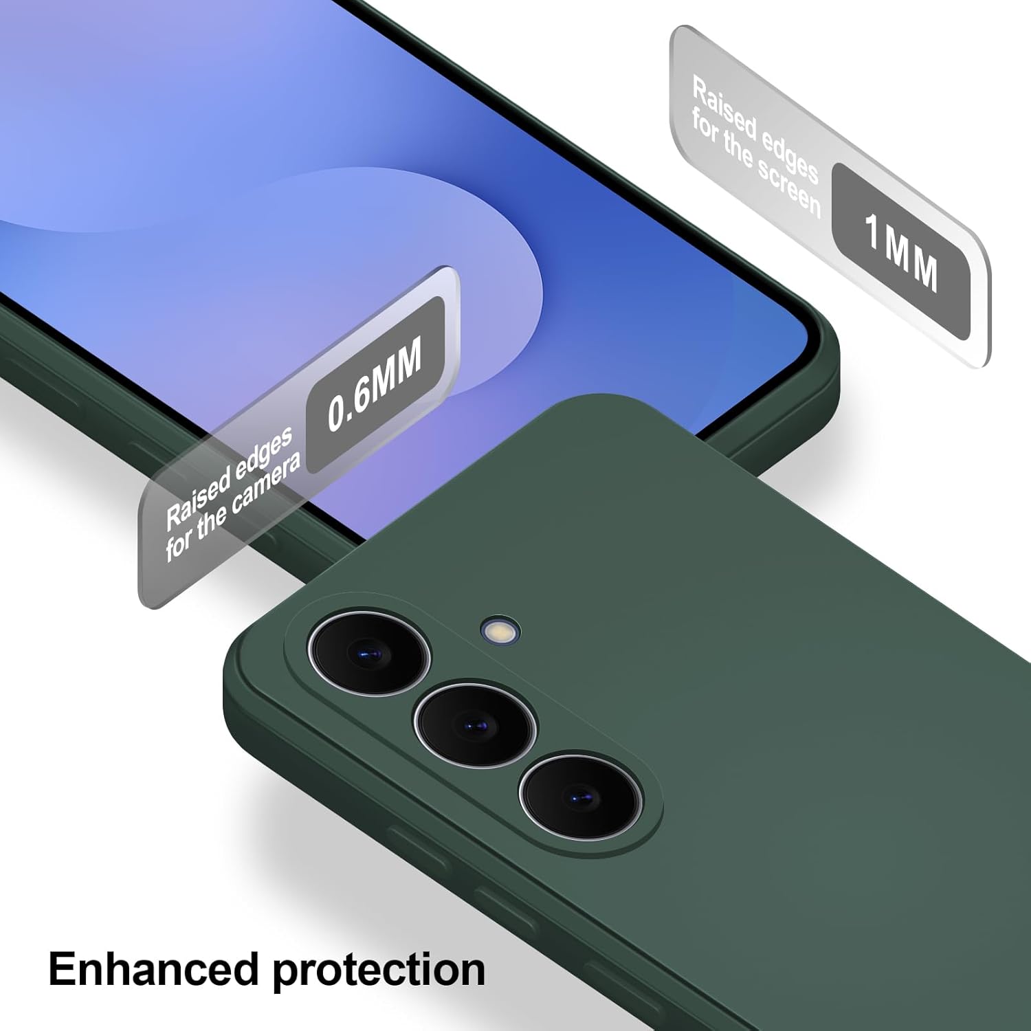 Thumbnail 5 de Btstring Case for Samsung Galaxy S25 FE – Soft Silicone Case with Upgraded Camera Protection (Green)