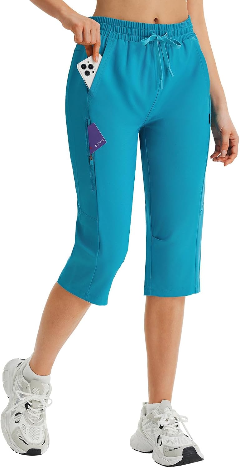 Detalle de Baleaf Women's 15/17-Inch Hiking Bermuda Shorts: Quick-Dry, Lightweight Travel Companions