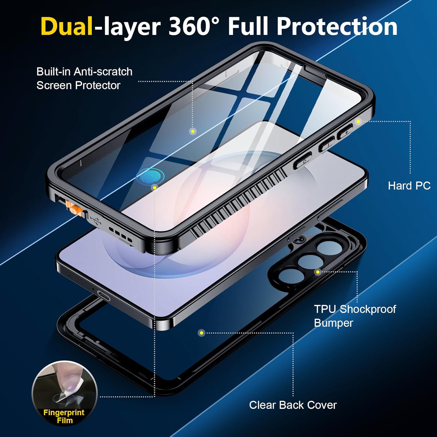 Thumbnail 6 de SPIDERCASE Waterproof Case for Samsung Galaxy S26 (IP68) With Built-in Screen & Camera Lens Protector