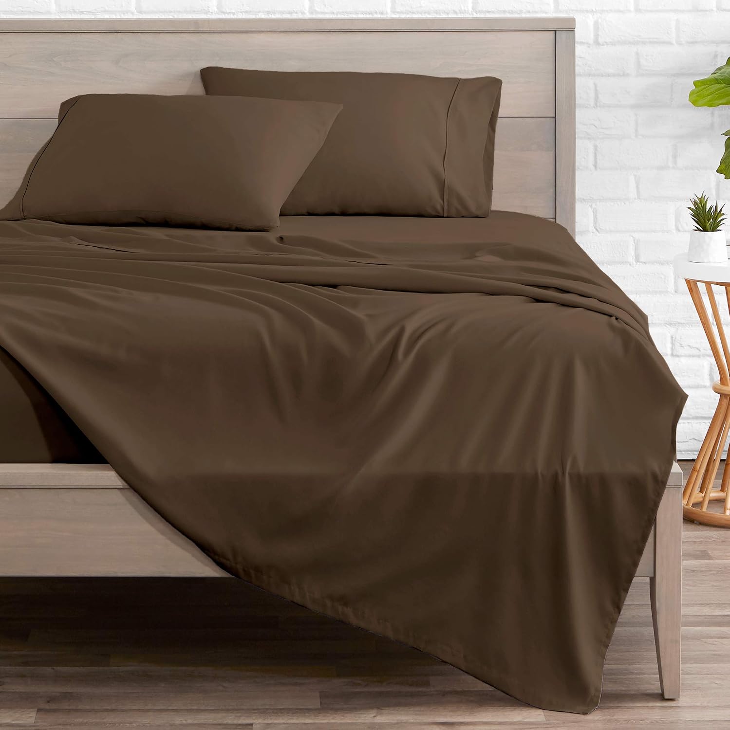 Detalle de Bare Home Queen Sheet Set, 1800 Thread