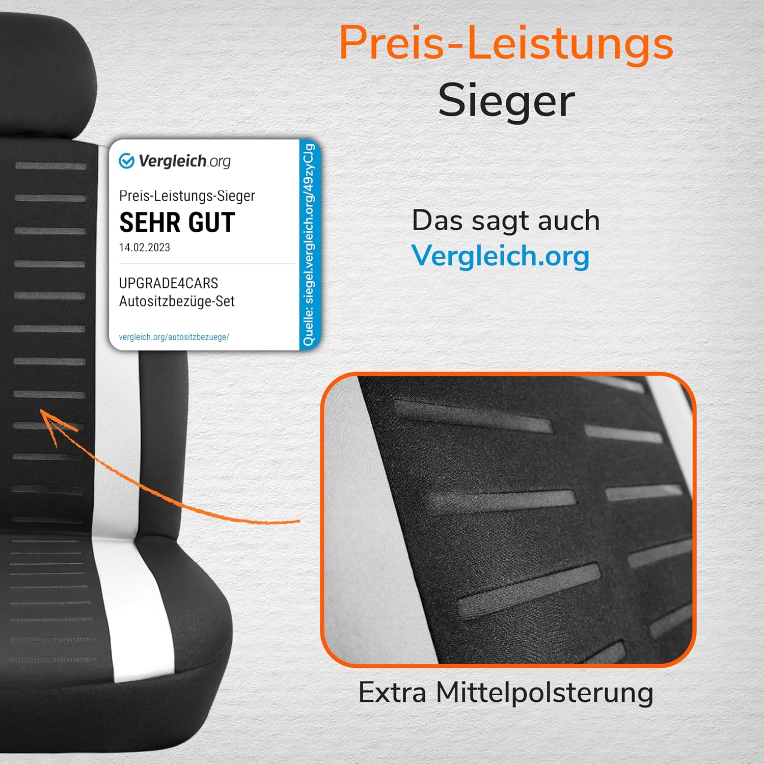 Thumbnail 2 de Upgrade4cars Autositzbezüge Vordersitze 2026