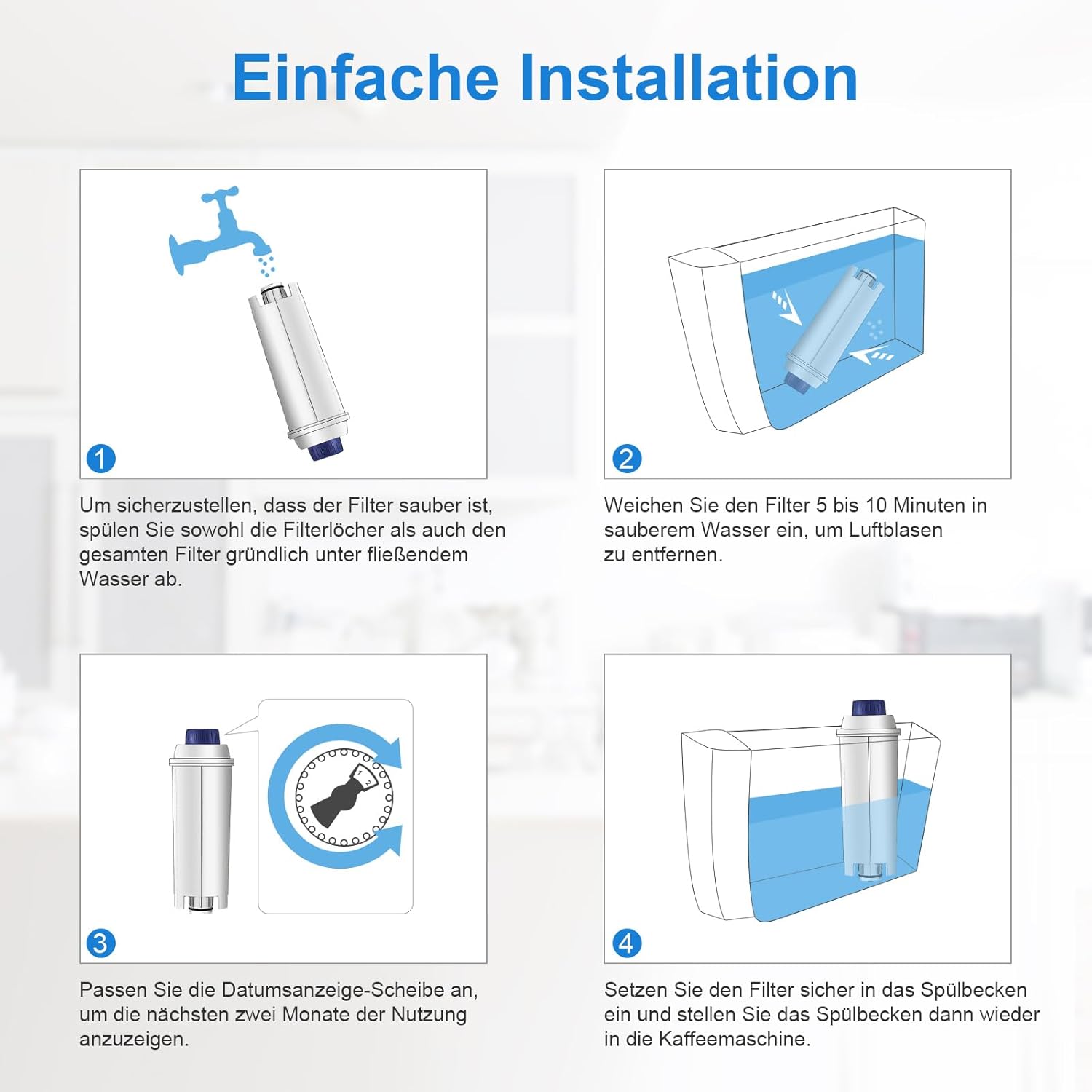 Thumbnail 4 de Molifal Wasserfilter für Delonghi Kaffeevollautomaten 6-Stück