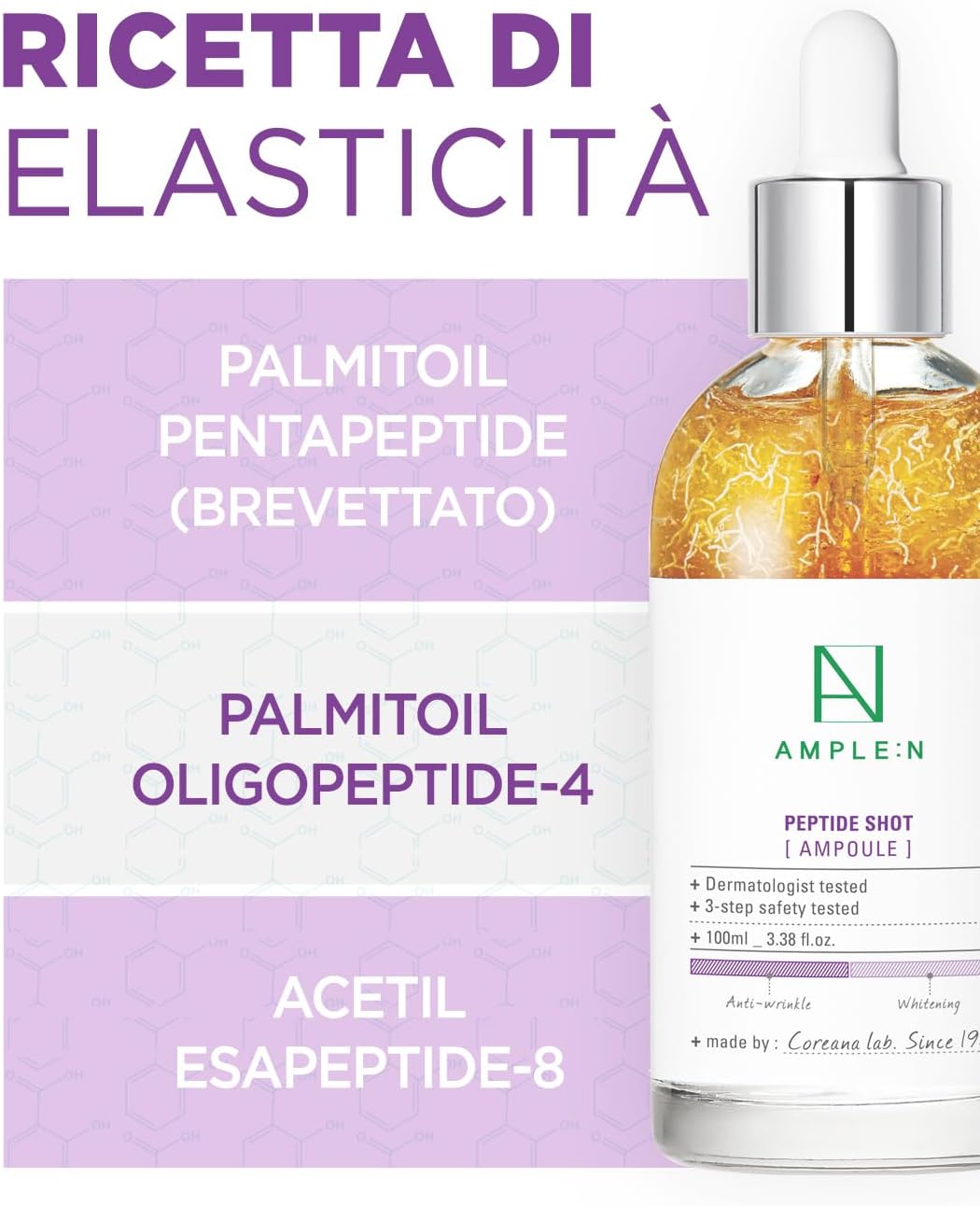 Thumbnail 2 de Coreana AMPLE:N Peptide Shot Ampoule 100 ml – Siero rassodante viso anti-età con tri-peptidi