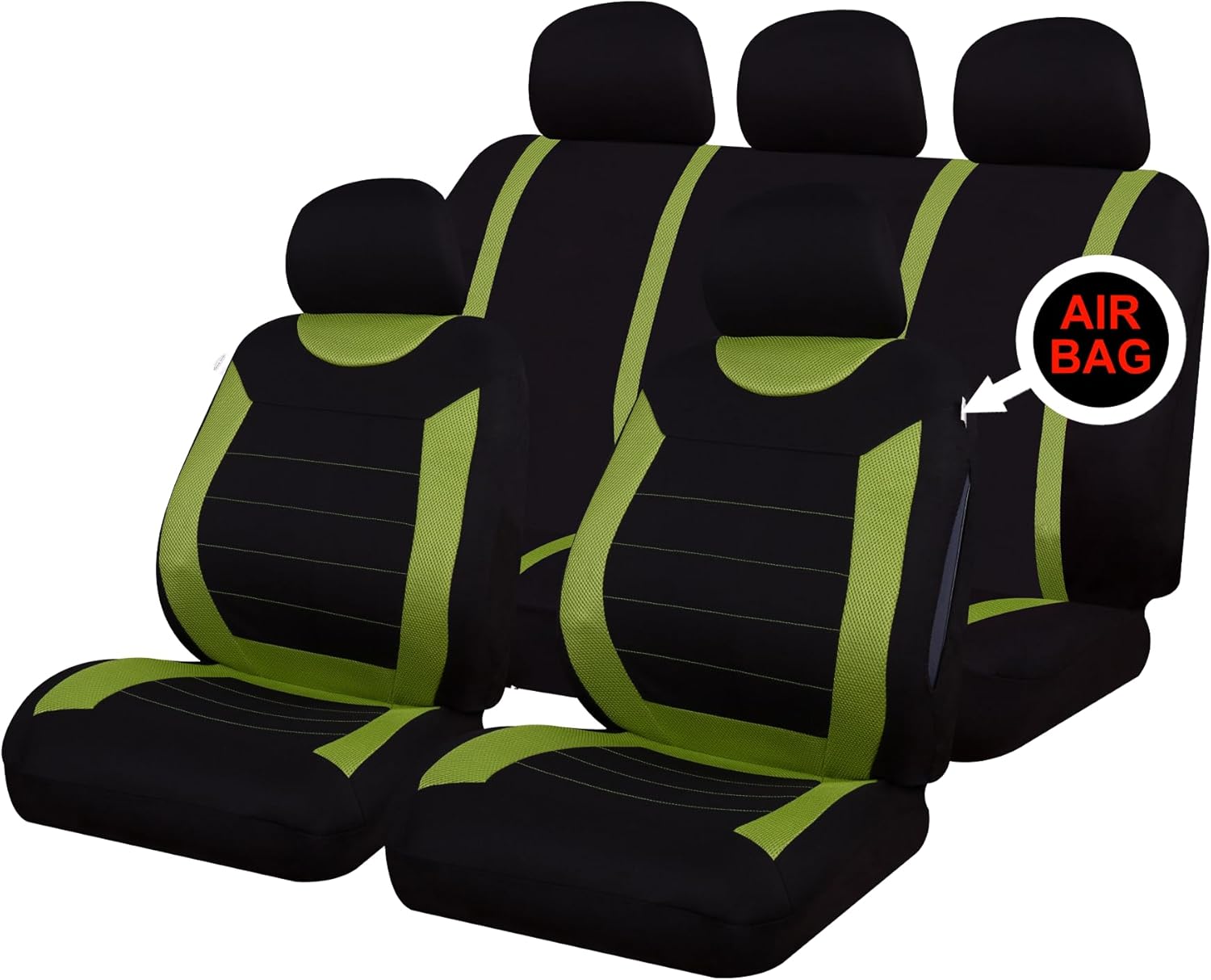 Thumbnail 3 de Sakura Carnaby Red Car Seat and Headrest Covers – Full Universal Set
