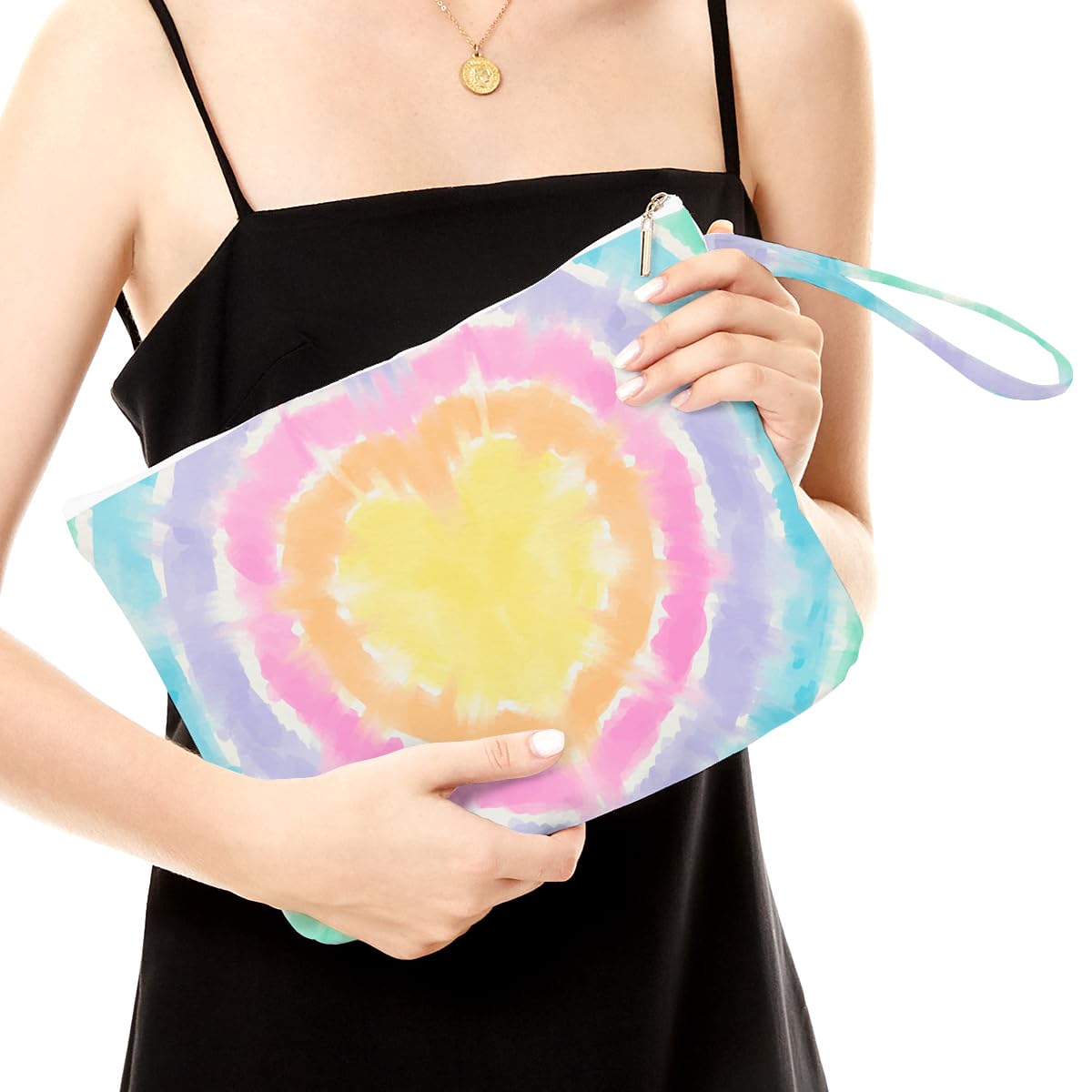 Detalle de Fokongna Wet Bag Travel Makeup Bag for Swimwear, Diapers, and More — Waterproof, Wide 11.8 x 8.66 x 2 in
