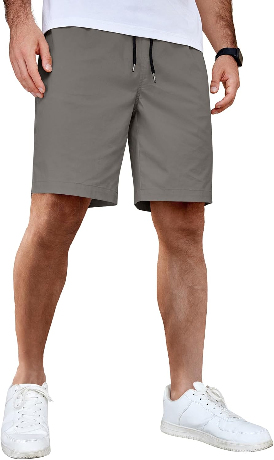 Detalle de COOFANDY Men's Casual Shorts: Lightweight Cotton Drawstring Shorts for Summer