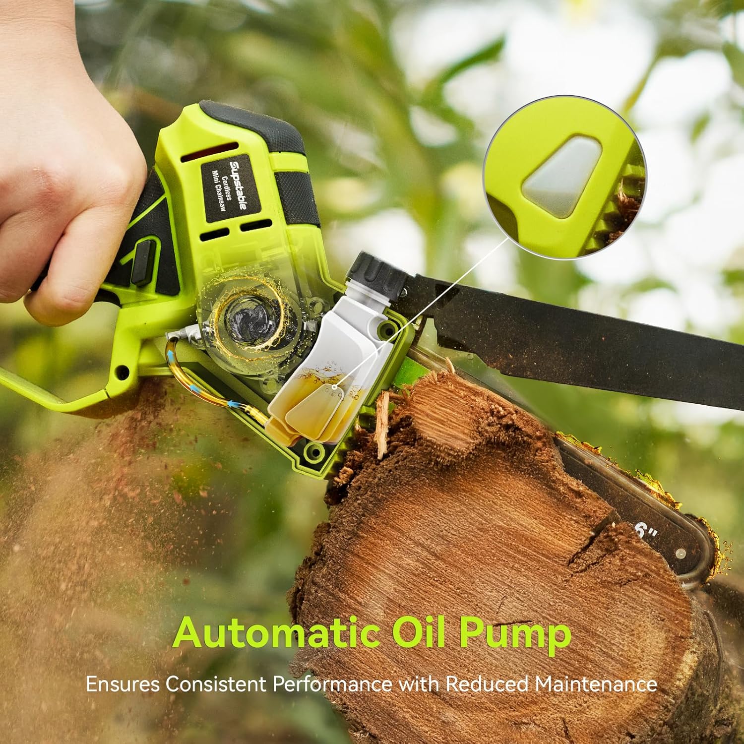 Thumbnail 3 de Supstable Mini Chainsaw 6-inch cordless brushless handheld