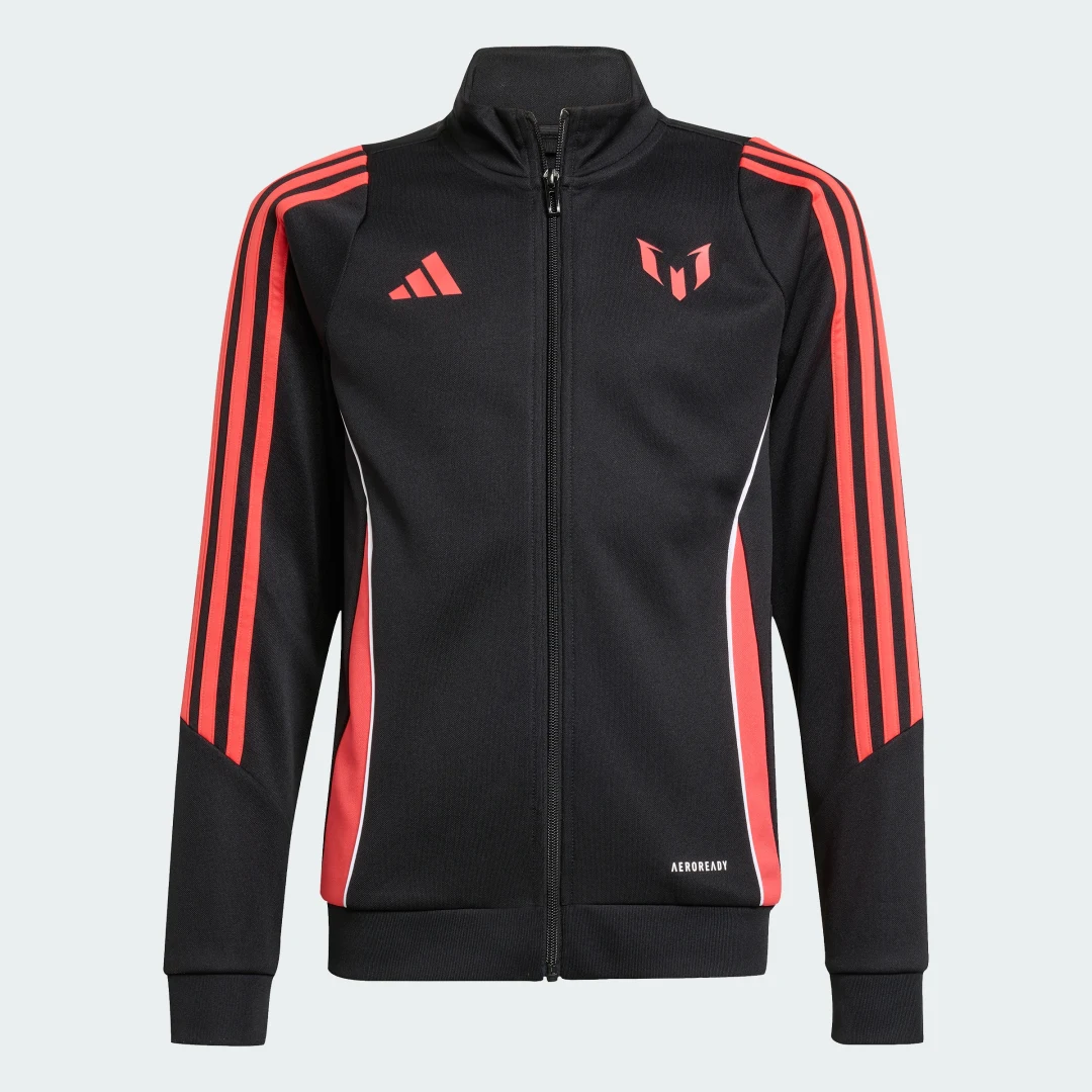 Detalle 2 de Chaqueta Messi de Adidas: estilo y rendimiento en negro