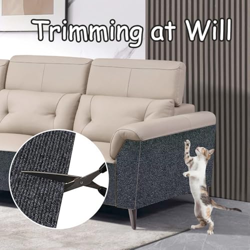 Thumbnail 5 de Xynovate Alfombra Rascador para Gatos: Tapete Autoadhesivo DIY 200 × 40 cm para rascar y proteger muebles