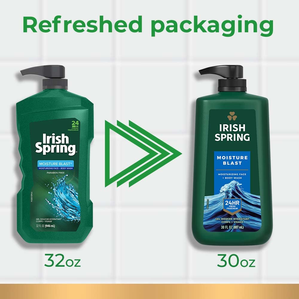 Detalle 2 de Irish Spring Moisture Blast 30 oz Body Wash