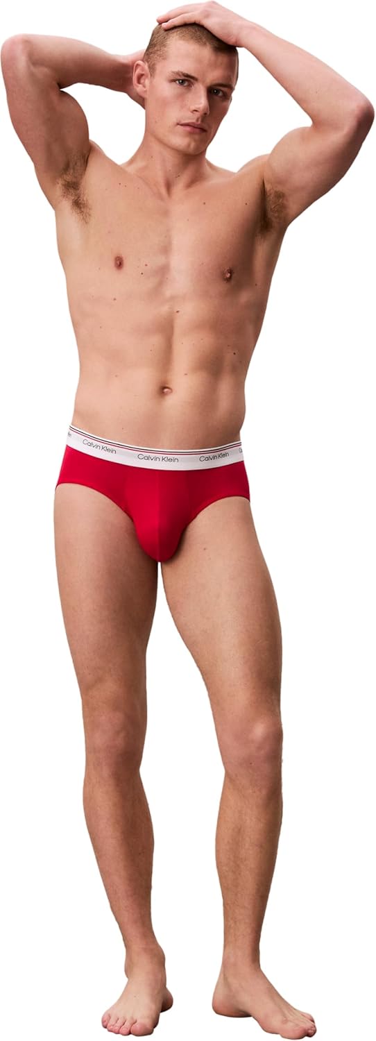 Thumbnail 4 de Calvin Klein Men’s 3 Pack Balance Hipster Briefs with Logo Waistband