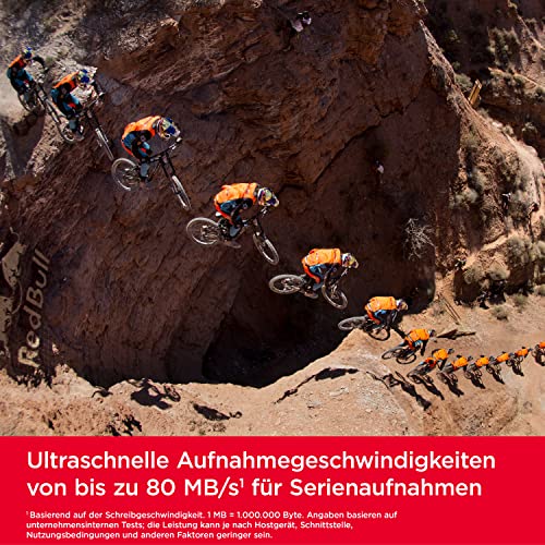 Detalle de SanDisk Extreme SDXC UHS-I 64 GB – Zuverlässige 4K-UHD-Aufnahmen mit 170 MB/s