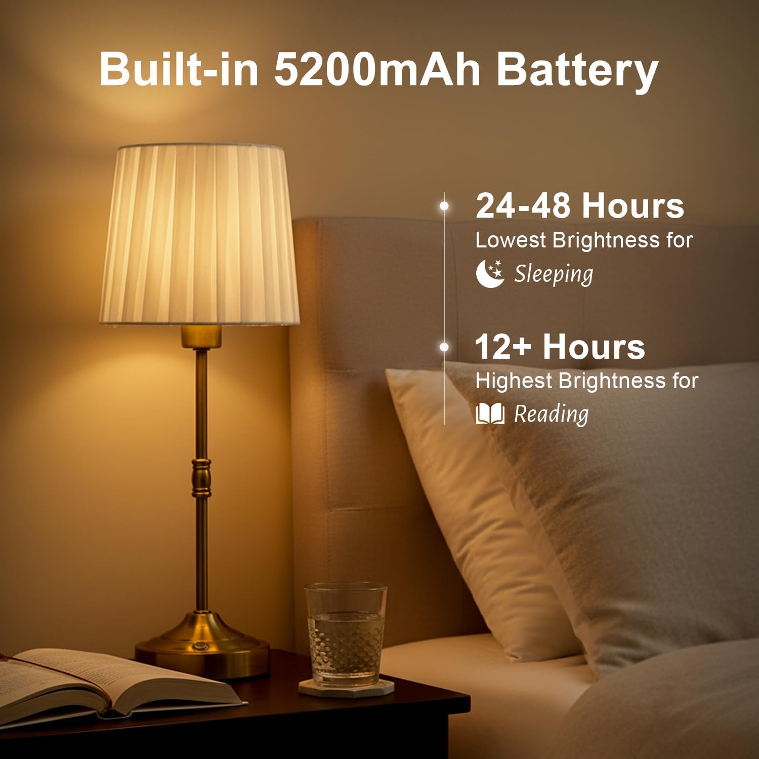 Thumbnail 2 de SAIWEYA Cordless Table Lamp 5200mAh