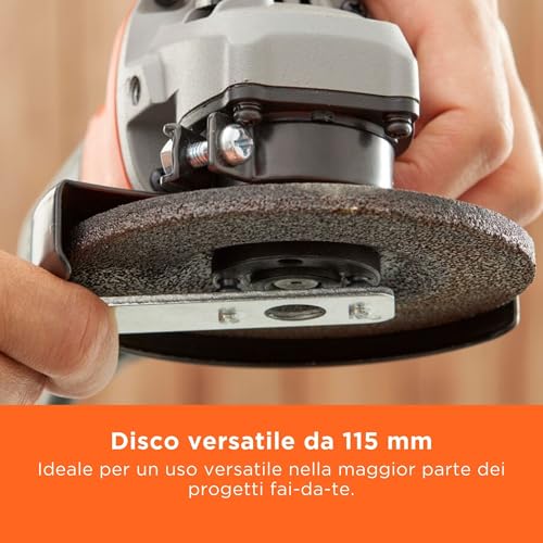 Detalle de BLACK+DECKER BEG010-QS smerigliatrice angolare a filo da 710 W, disco 115 mm